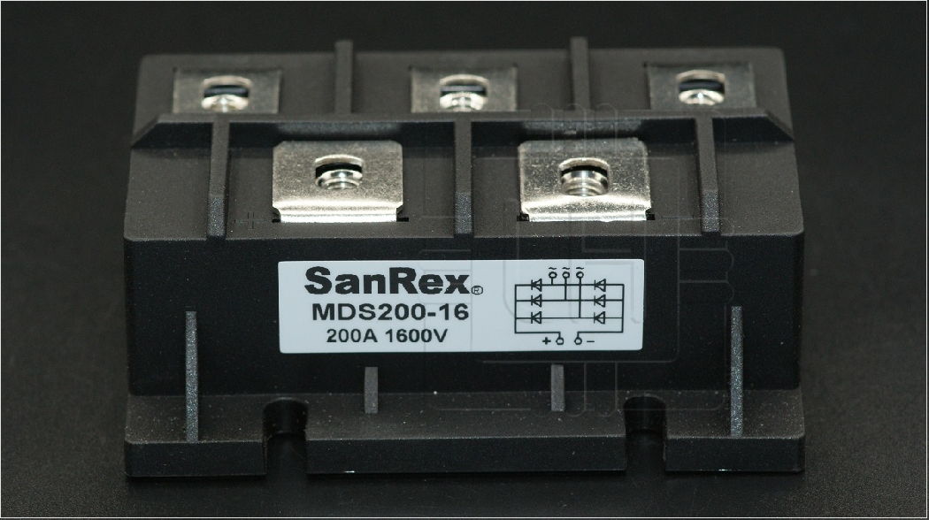 MDS200-16                  Diodo Three Phase Bridge Rectifier 200A, 1600V Marca: Sanrex 