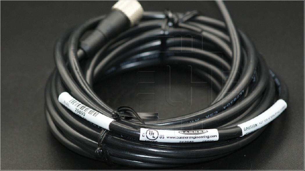 MQDC-41                        Conector recto hembra M12, Pines con cable de 5 metros, Marca: Banner