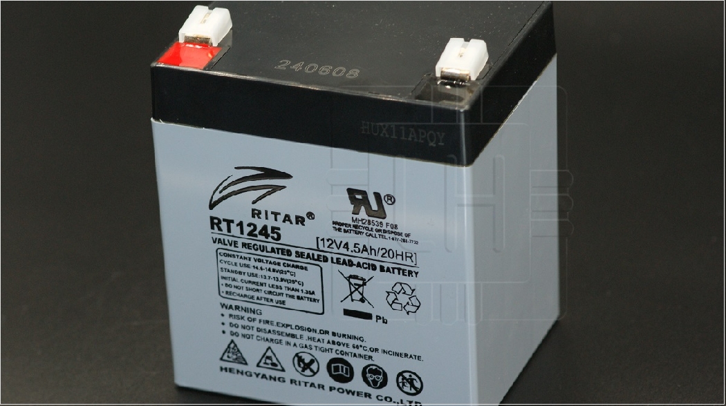 RT-1245               Batería recargable sellada libre de mantenimiento 12V, 4.5Ah, Marca: Ritar