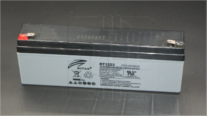 RT1223             Batería AGM 12V 2.3Ah Terminal F1 17.7x3.5x6.2cm; Marca: Ritar