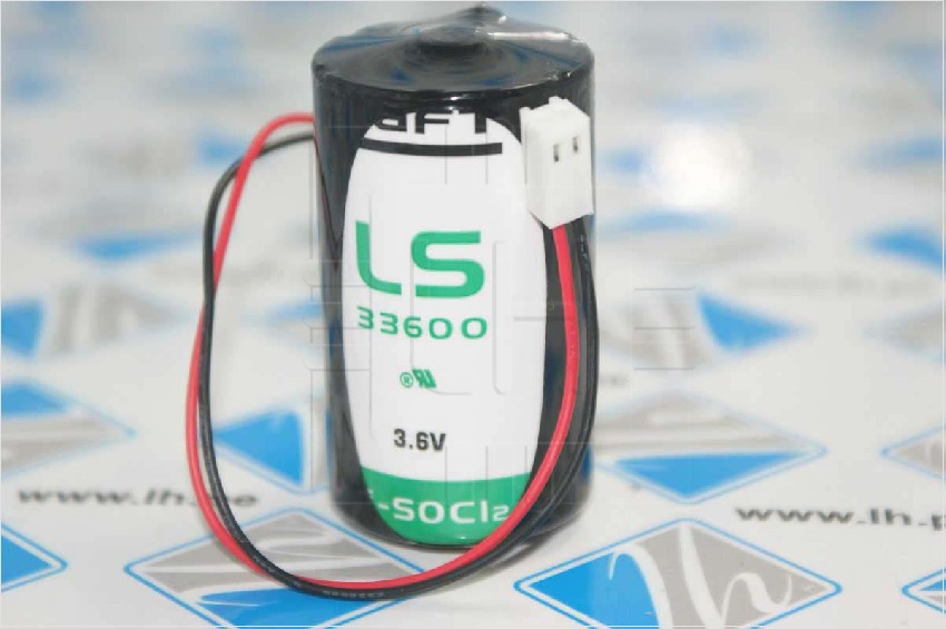 1S1PLS33600              Batería Lithium LS33600 -1S1P, 3.6V, 17.0Ah, + Conector, SAFT