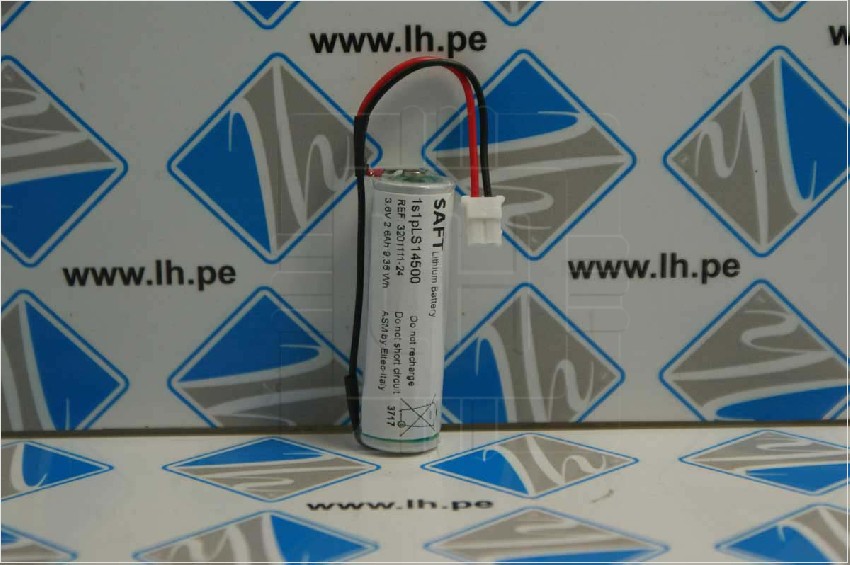 1S1pLS14500            Batería Lithium 1S1pLS14500, 3,6V 2,6Ah compuesto 1 tipo AA SAFT Primary Lithium Thionyl Chloride Li-SOCl2