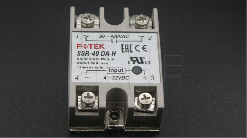 SSR-40DA-H      Relay estado sólido 3– 32 V DC/90 – 480 VAC