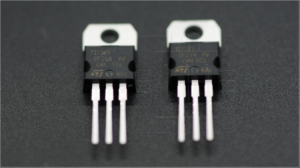 TIP125                   Transistor PNP, bipolar, Darlington, 60V, 5A, 65W, Marca ST Microelectronics