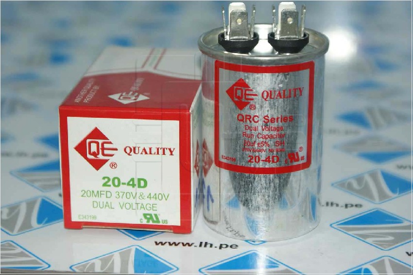 20-4D              CAPACITOR  METALIZADO 20uF, 370/440VAC, 20-4D, MARCA QE QUALITY