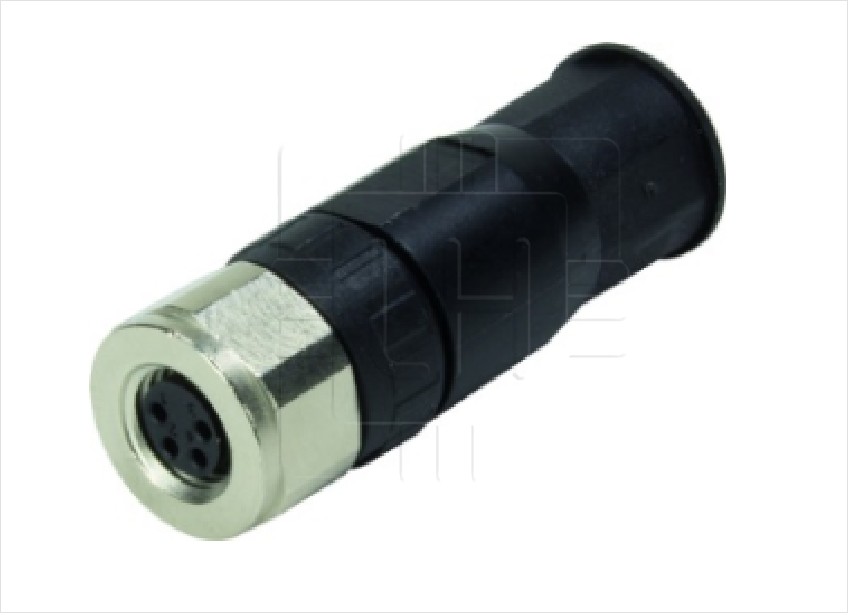 21023592401                 Conector M8, hembra, 4 pines, recto, para conducto, enchufe