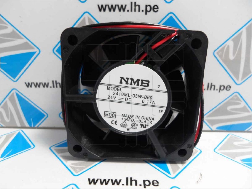 2410ML-05W-B60           Ventiladores tangenciales CC DC Axial Fan, 60x25mm, 24VDC, 25CFM, Flange, 2-Wire