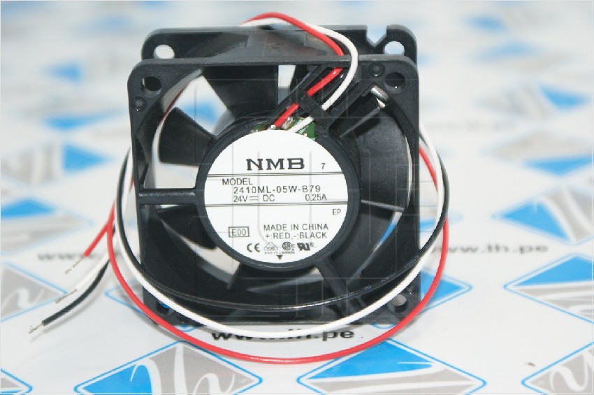 2410ML-05W-B79-E00            Ventiladores Axial DC, 60x60x25mm, 24VDC, 33.1CFM, Flange Mount, 3-Wire, Lock Sensor