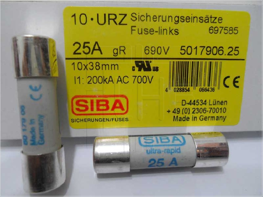 5017906.25  Fusible: de cartucho; gR; de cerámica, industrial