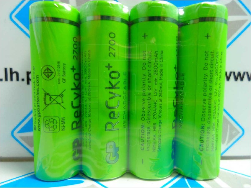 270AAHC 1.2V 2700mAh      Ni-MH rechargeable battery, AA, 1.2V, 2700mAh