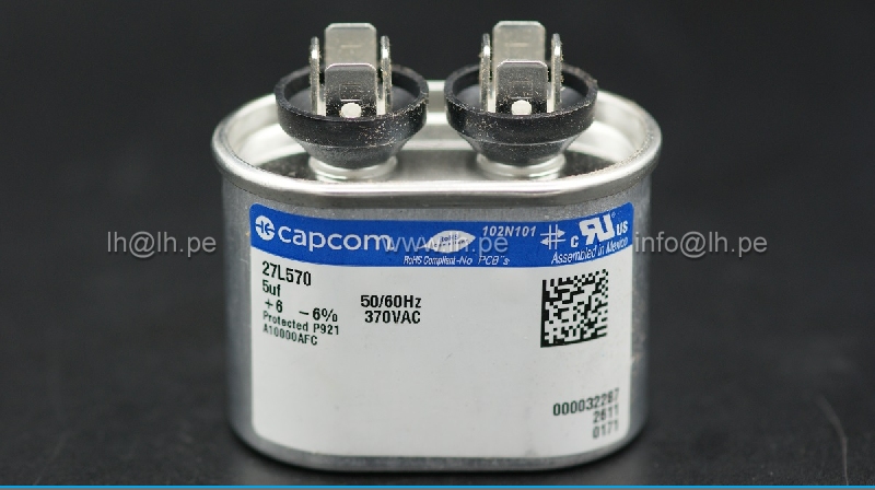27L570                   Capacitor Metalizado 5uF, 370VAC, Tol +6/-6%, Genteq/Capcom