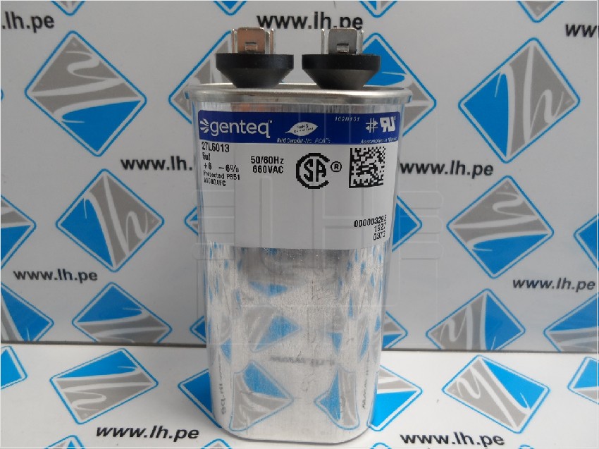 27L6013           Capacitor metalizado 5uF, 660VAC, Tol 6%