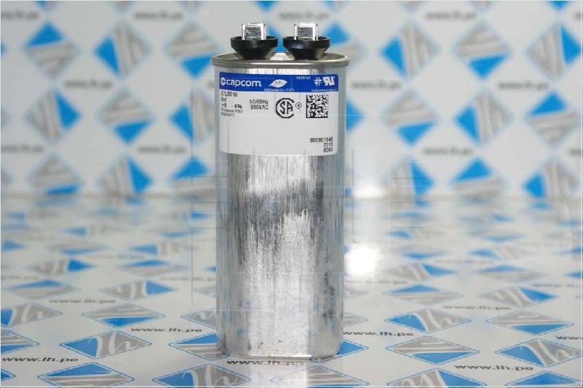 27L6016             Capacitor Metalizado 8uF, Tol 6%, 660VAC, QC, GP, Oval