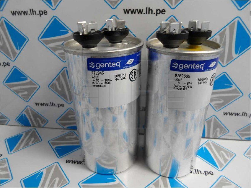 27L945         Capacitor Metalizado Polipropileno 45uF, 440VAC, 6%