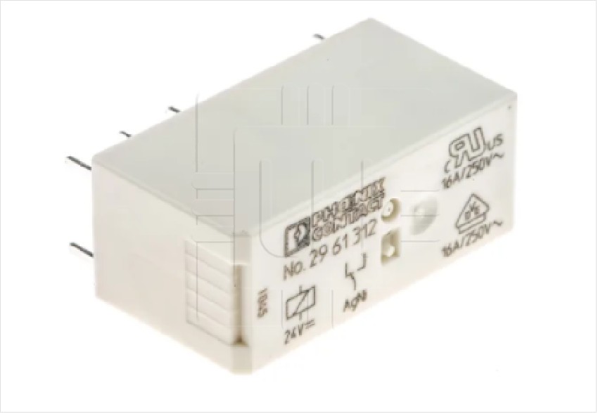 2961312              Relé Miniatura 8 Pines 24VDC, SPDT,  Montaje en PCB