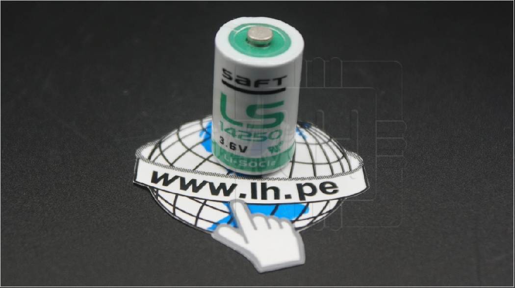 LS14250                    Batería Lithium Size 1/2AA, 3.6V, 1200mAh, Marca Saft