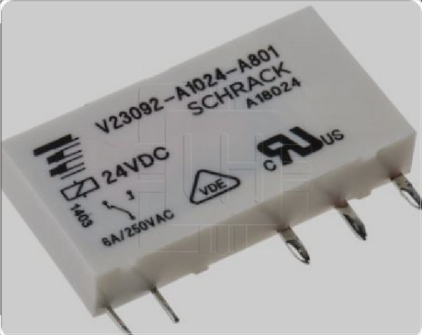 3-1393236-0 V23092A1024A801              Relé Miniatura 24VDC, 5 Pines, SPDT 6A/250VCA