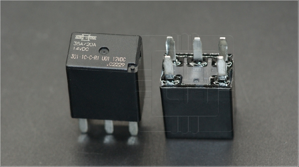 301-1C-C-R1-U01-12VDC                  Relé automotriz SPDT 35A 12VDC; 5 PIN; Marca: ZONG CHUAN