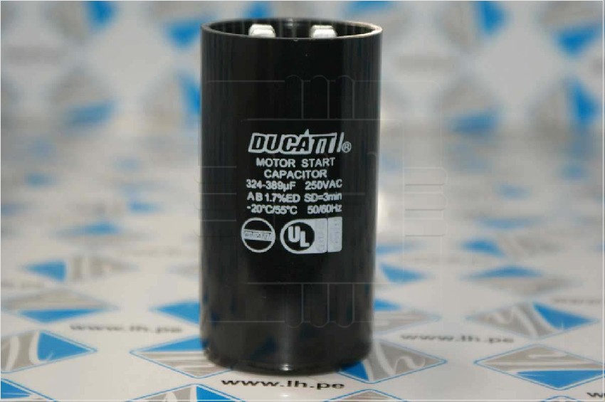 324-389uF 250VAC             Capacitor de Arranque 324-389 MFD 250 VAC 46 X 111 MM