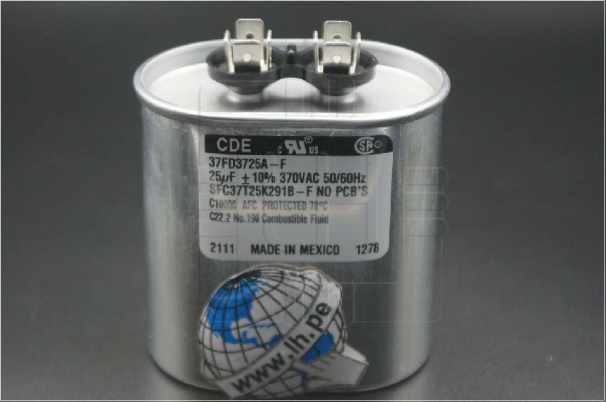 37FD3725A-F                     CAPACITOR METALIZADO FILM 25UF 10% 370VAC RADIAL; CDE 