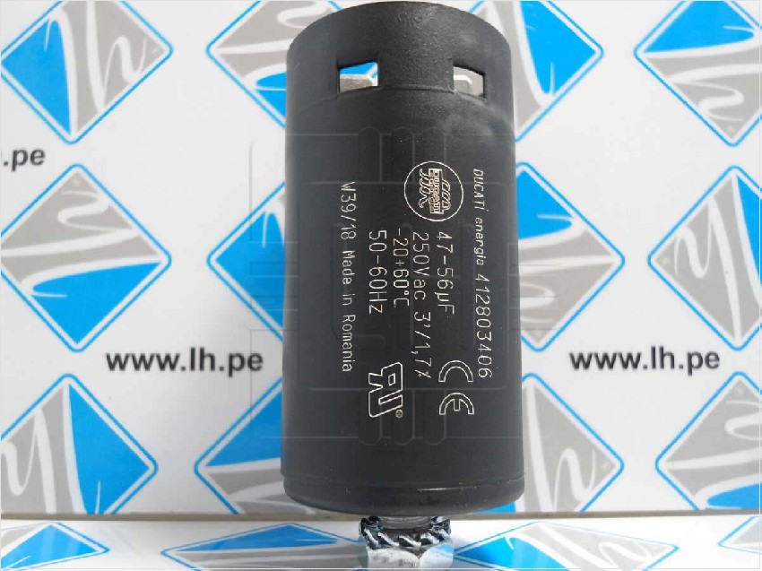 412803406       Condensador de arranque 47 - 56uF, 250VCA, para motor