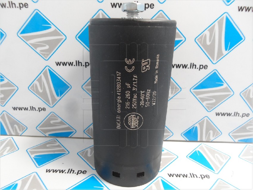 412803417             Condensador de arranque 216-260uF, 250VAC