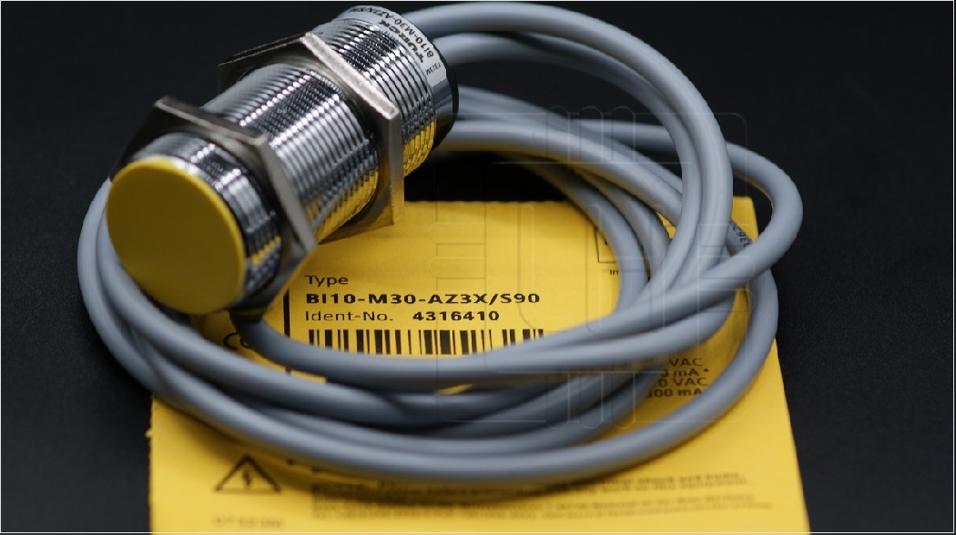 4316411 BI10-M30-AZ3X/S90 2M                  Sensor inductivo switch M30 × 1.5, SN: 10mm, 20....250VAC, Marca: TURCK