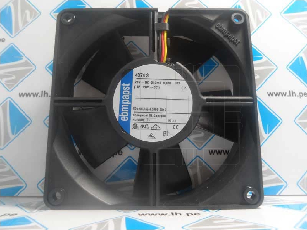 4374S     Ventiladores tangenciales CC DC Tubeaxial Fan 24VDC, 45dBA, Ball