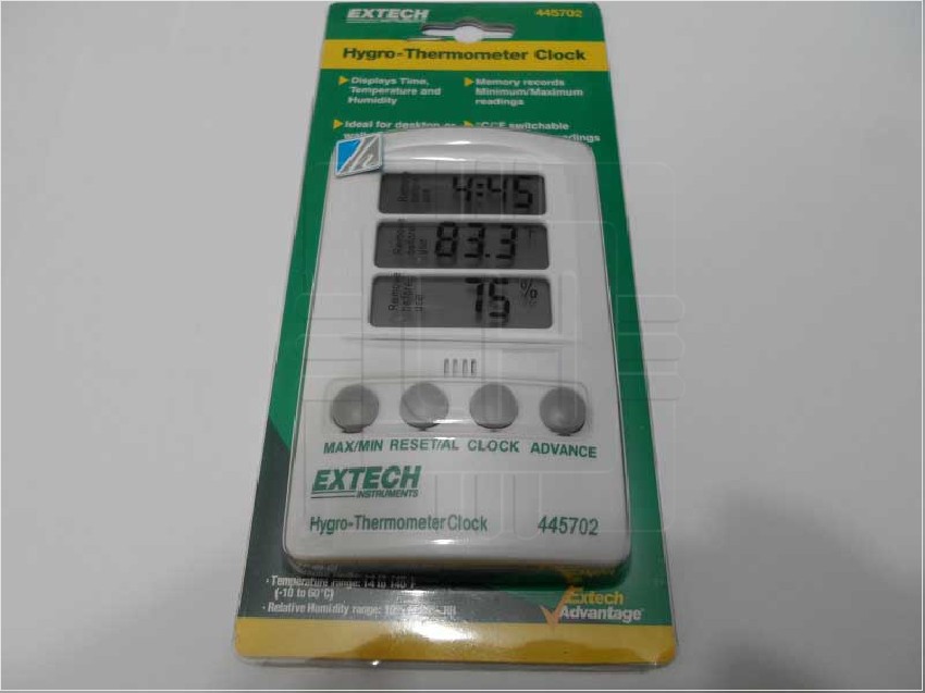 445702  Hygro-Thermometer Clock