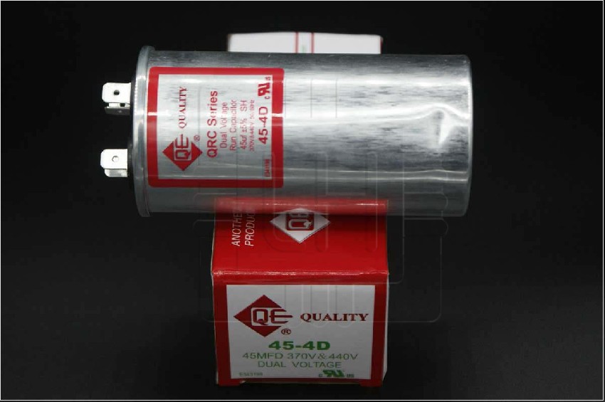 45-4D 45uF 370/440VAC                    Capacitor Metalizado Dual 45uF, 370/440VAC, QE QUALITY