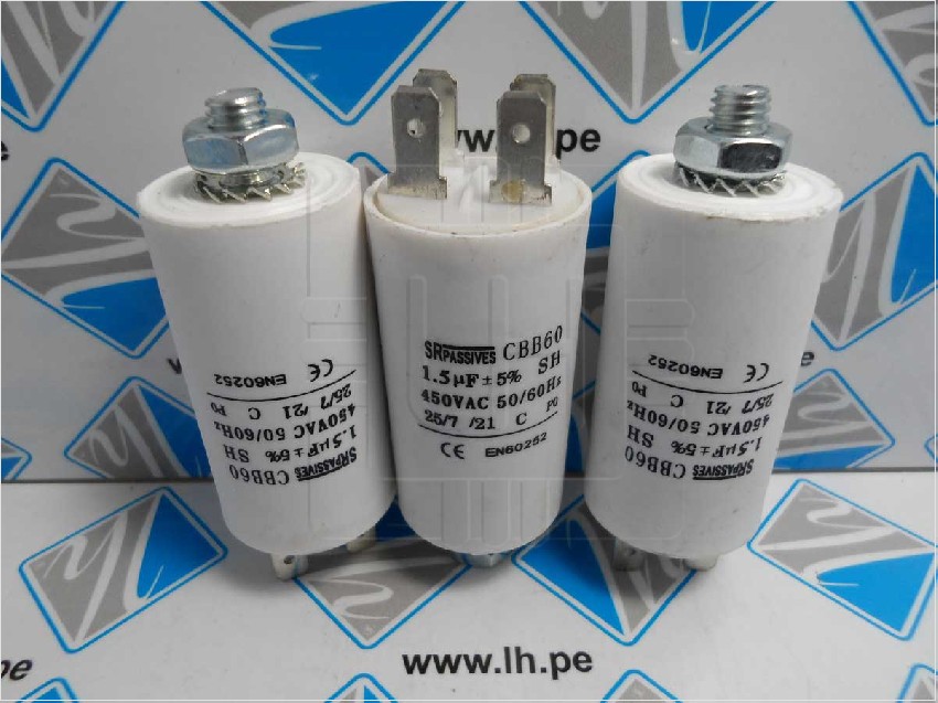 CBB60E-1.5/450       Condensador: para motores, de trabajo 1.5uF 450V