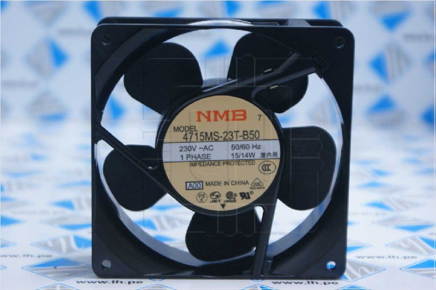 4715MS-23T-B50-A00                               Ventilador axial 230VAC, 120x120x120x38mm, 2 terminales