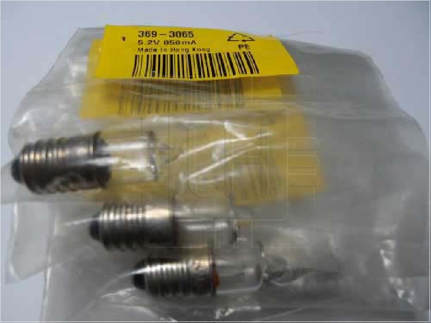 369-3065           Bombilla halogeno Para Linternas  E10 5.2V 4.42W