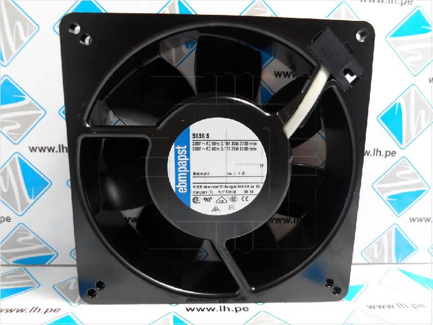 5656S         Ventilador Axial 230VAC, 135x135x38mm, 235m3/h, marca EBM-PAPST