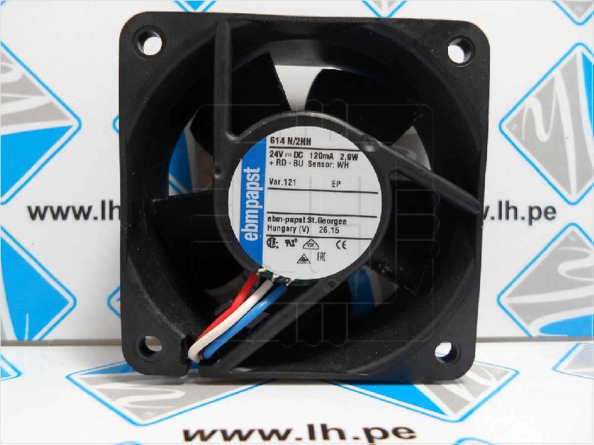 614N/2HH      EBM-Papst Typ 614N/2HH Ventilador 24VDC 3.0 W