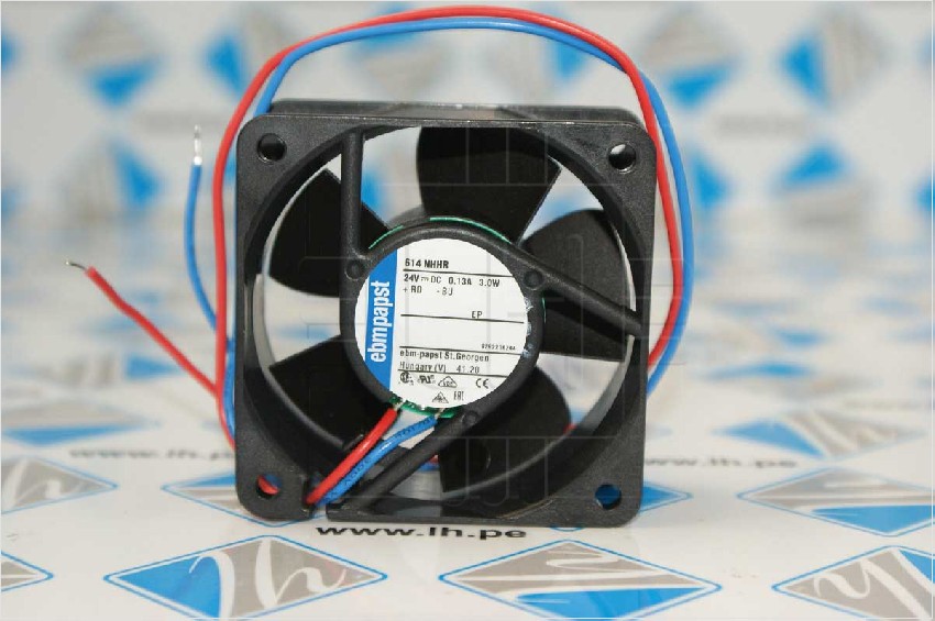 614NHHR         Ventilador CC axial 24VDC, 60x60x25mm