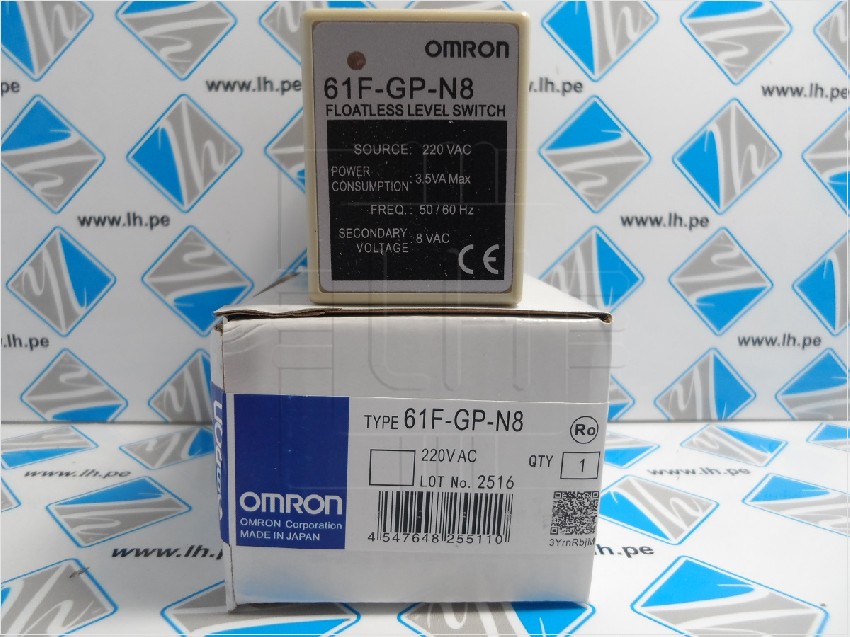 61F-GP-N8 220VAC         Controladores Level 220VAC, 8 Pines Control; Marca: Omron