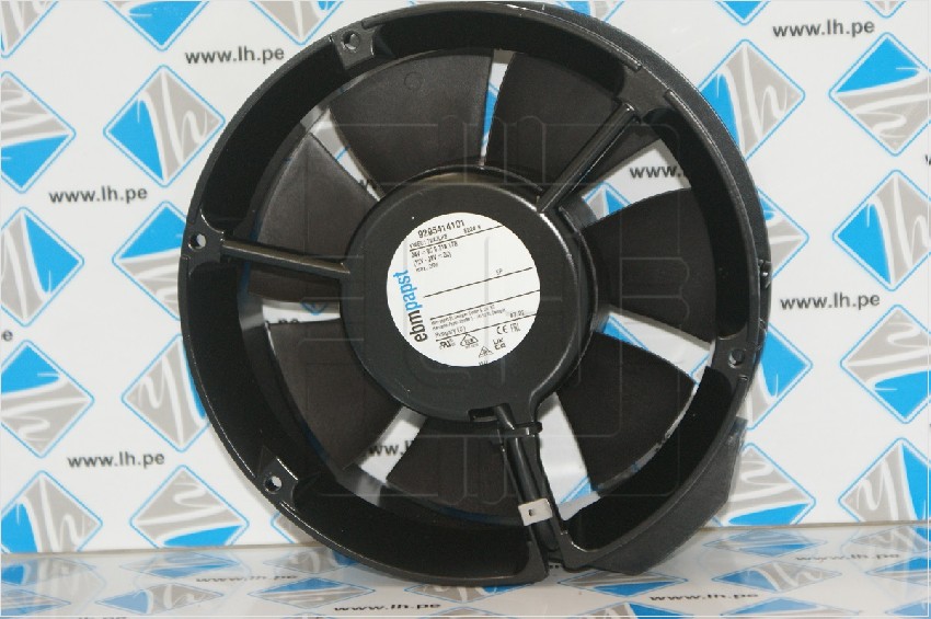 6224N 9295414101          Ventilador axial de CD, IP20, 24 V, Circular, 172 mm, 51 mm, Rodamiento de bolas, 241.3 CFM