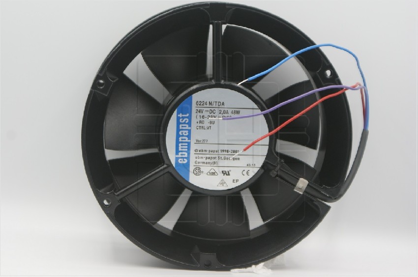 6224N/TDA                      Ventilador Axial DC, Tubeaxial, 24V, Circular, 172x51mm