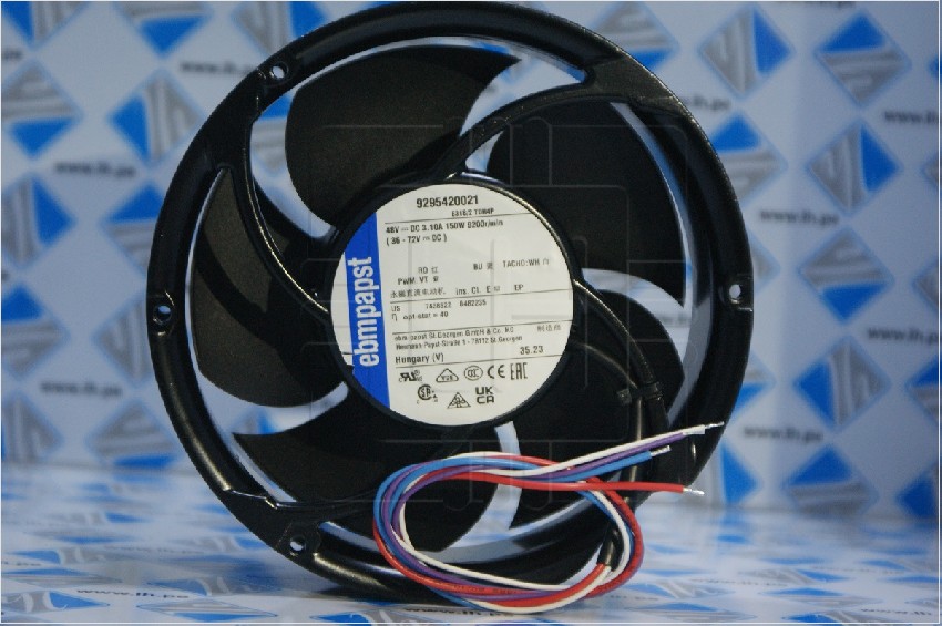 6318/2TDH4P 9295420021               Ventilador DC, axial, 48VDC, con 4 cables de salida, 172x51mm