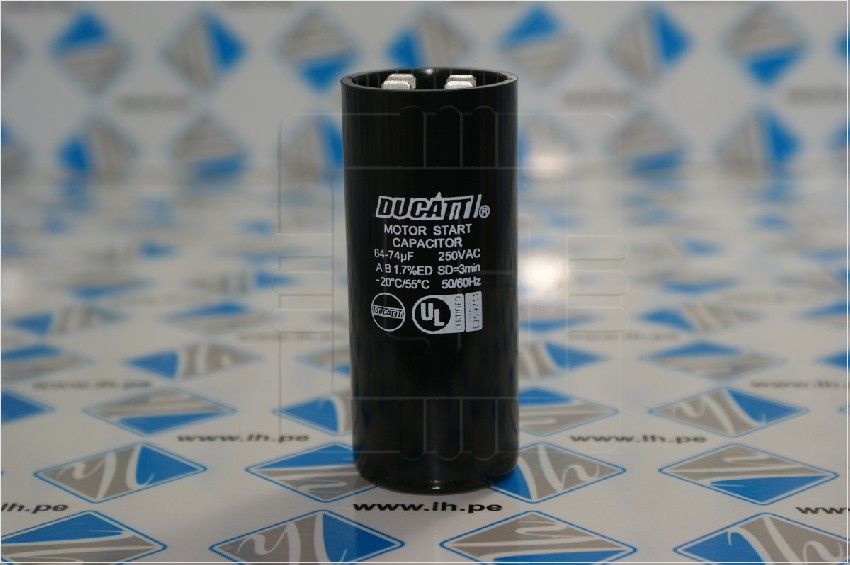 64-74uF 250VAC            CAPACITOR AC ELECTRIC MOTOR START 64-74UF (MFD) 220-250 VAC ROUND HVAC