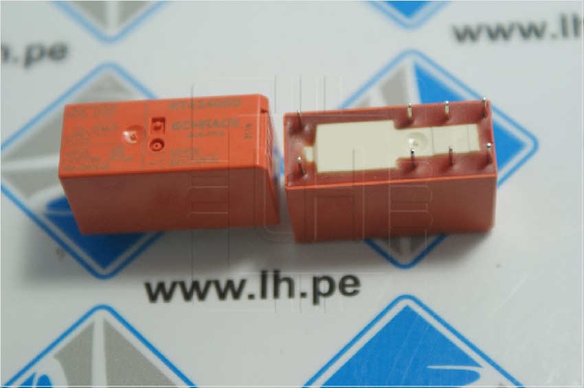 7-1393243-3 RT424060            Relé: electromagnético; DPDT; Uinductor: 60VCC; 8A/250VCA; 8A; IP40