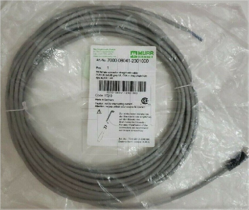 7000-08041-2301000                 Cable de conexión hembra M8, 3 Pines, recto, 10m, enchufe