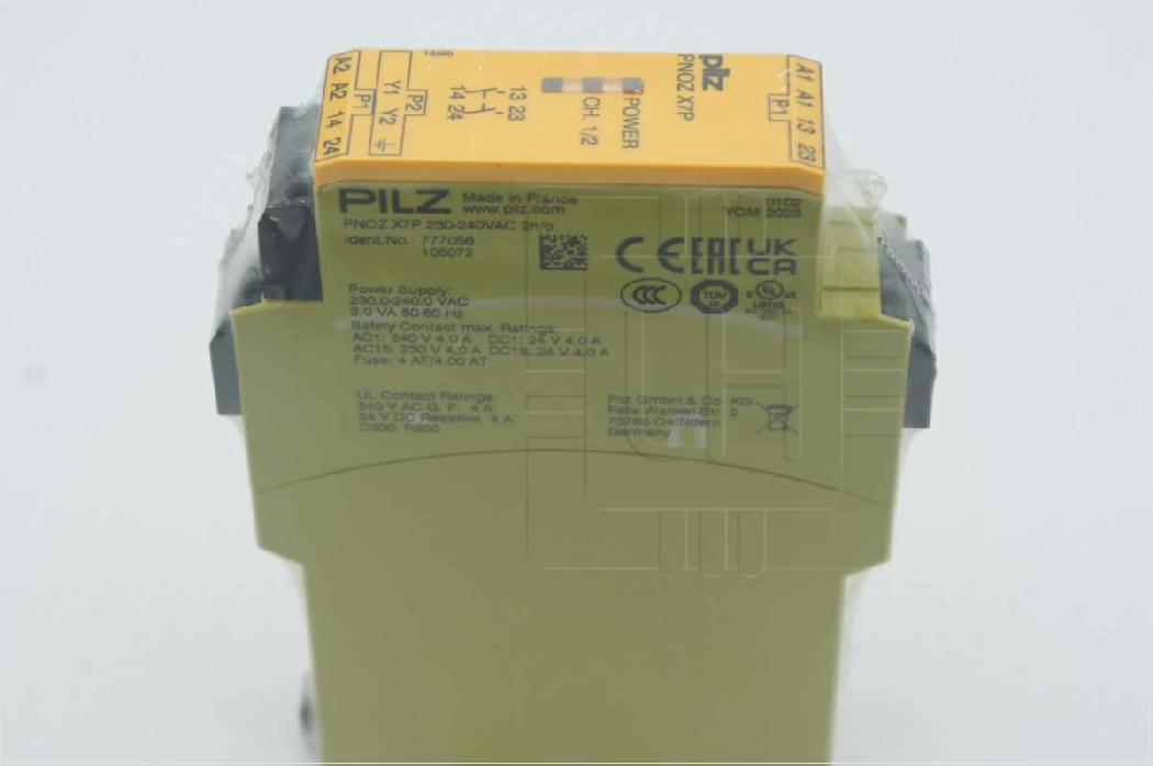 777056 PNOZ X7P                  Módulo relé de seguridad, PNOZ X7P, 230-240VAC, IN: 1, IP40