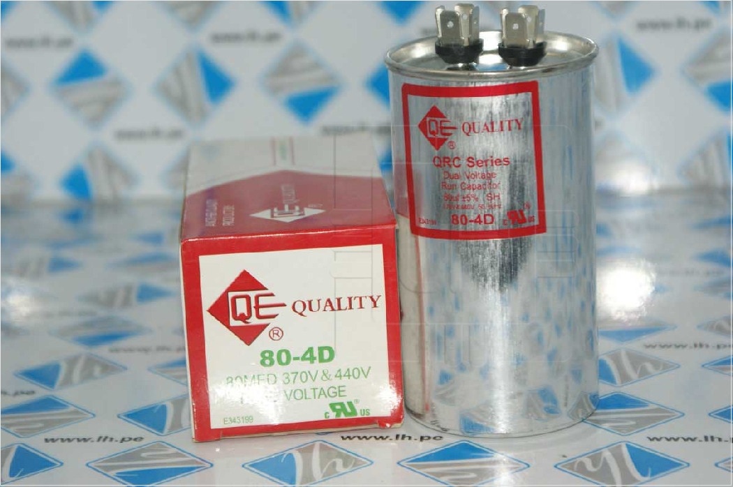 80-4D 80uF              Capacitor Metalizado 80uF 370/440VAC, Dual, 50/60HZ QUALITY