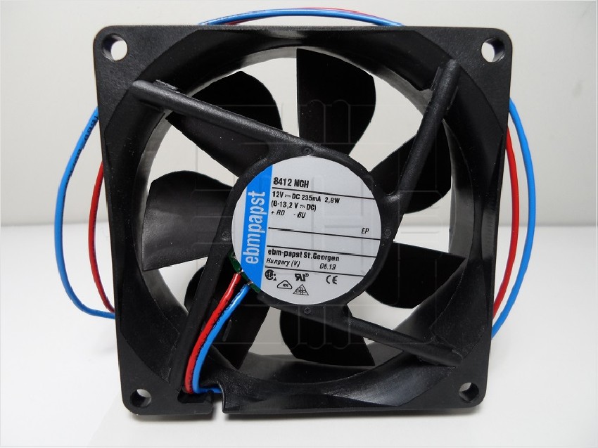 8412NGH  Fans Size=80x80x25 mm CFM=47 VDC=12 DC