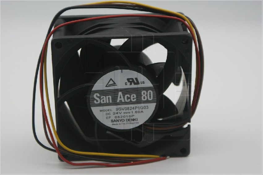 9GV0824P1G03                    Ventilador Axial VDC, 80x80x38mm, 24VDC, 4 cables, Tachometer