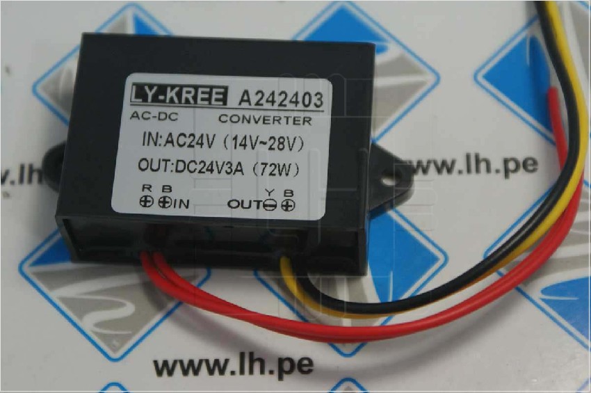 A242403             Converter,AC 24V to DC 24V 1/2/3A Mini Waterproof Power Supply Converter Adapter Module