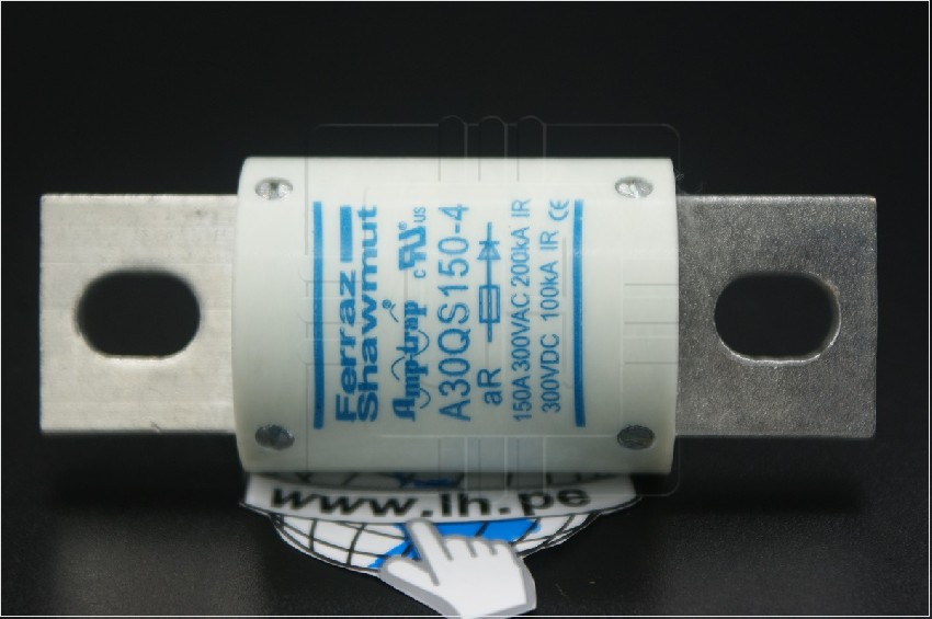 A30QS150-4                   Fusible Semiconductor, Amp-Trap, Proteccion 150A, 300VAC/DC, 200kA AC/100kA DC