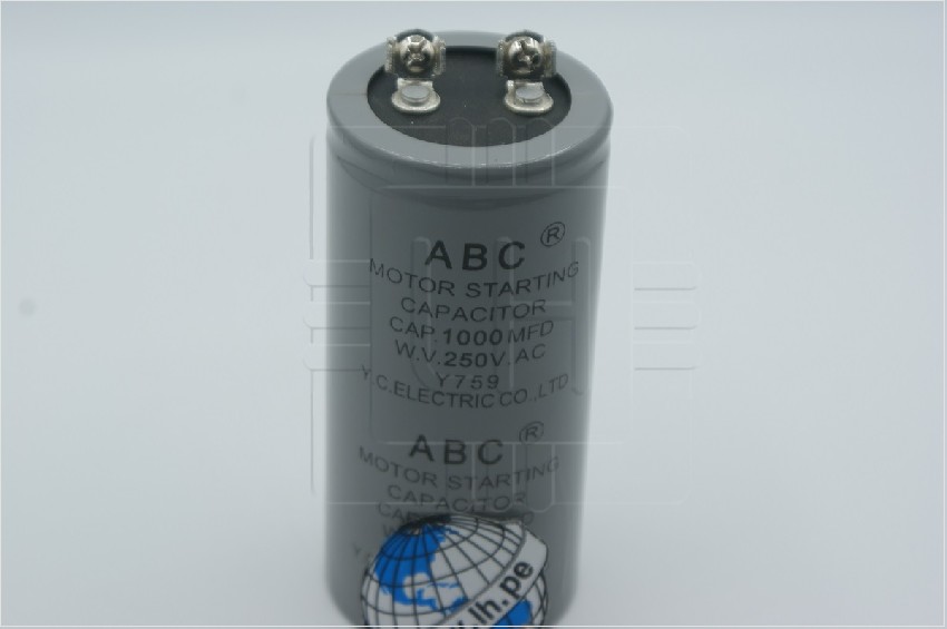 ABC CD60 1000uF 250VAC                    Condensador de arranque cilíndrico del motor 1000uF, 250VAC, de ABC